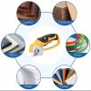 Coupe-carton électrique, ciseaux électriques sans fil, coupe rotatif électrique portatif avec lumière pour tapis, tissu en carton