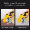 Coupe-carton électrique, ciseaux électriques sans fil, coupe rotatif électrique portatif avec lumière pour tapis, tissu en carton